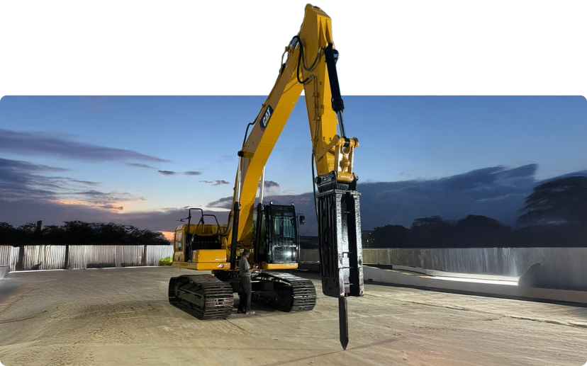 Excavator with Breaker